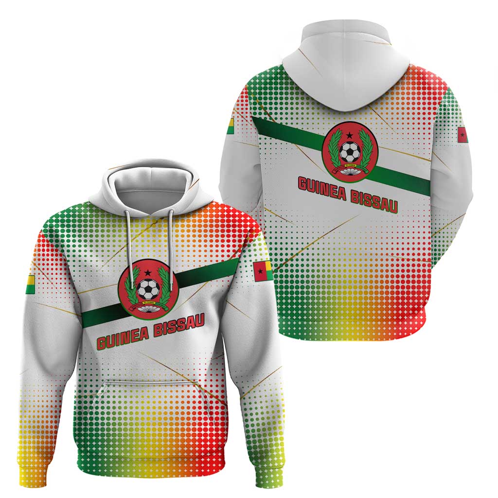 Guinea Bissau Hoodie with White Green Red Gradient Design TS04