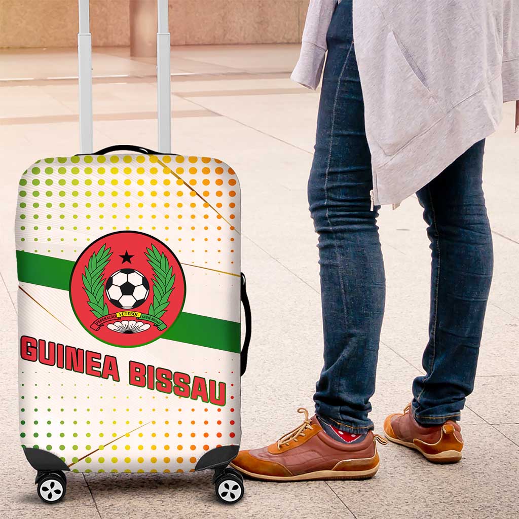 Guinea Bissau Luggage Cover with White Green Red Gradient Design TS04