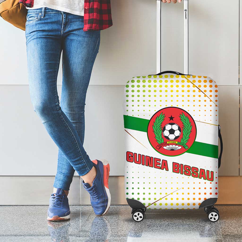 Guinea Bissau Luggage Cover with White Green Red Gradient Design TS04