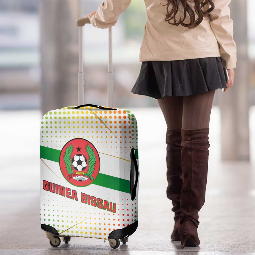 Guinea Bissau Luggage Cover with White Green Red Gradient Design TS04