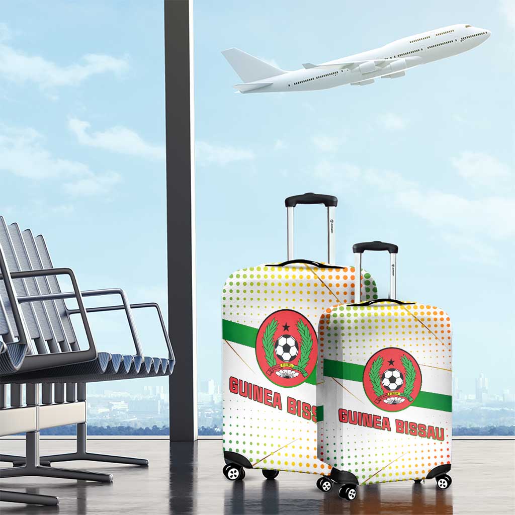 Guinea Bissau Luggage Cover with White Green Red Gradient Design TS04