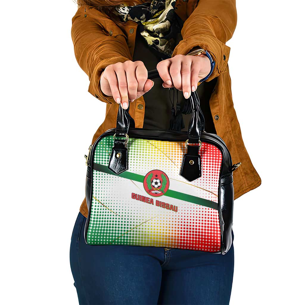 Guinea Bissau Shoulder Handbag with White Green Red Gradient Design TS04