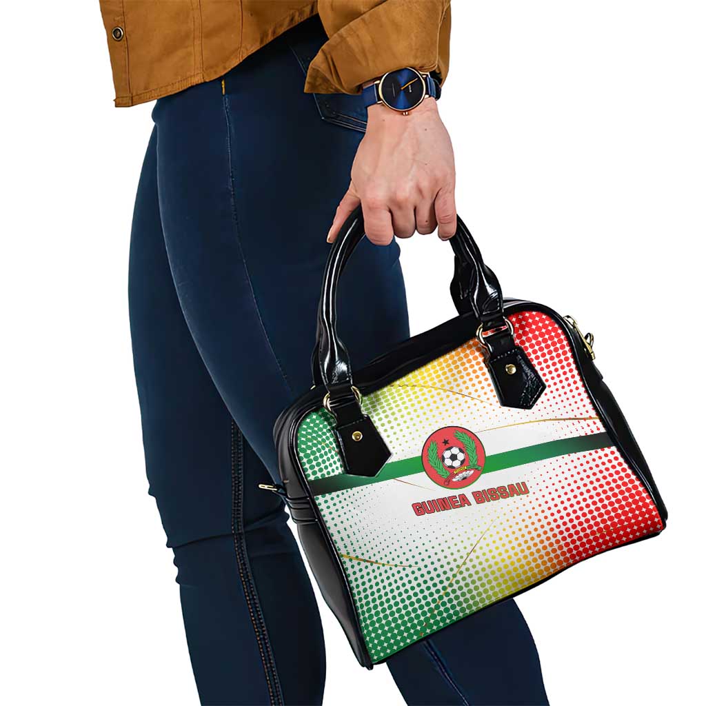 Guinea Bissau Shoulder Handbag with White Green Red Gradient Design TS04