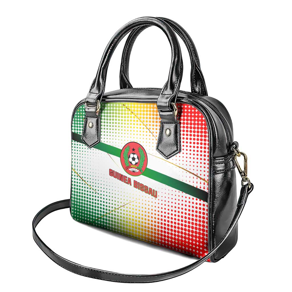 Guinea Bissau Shoulder Handbag with White Green Red Gradient Design TS04