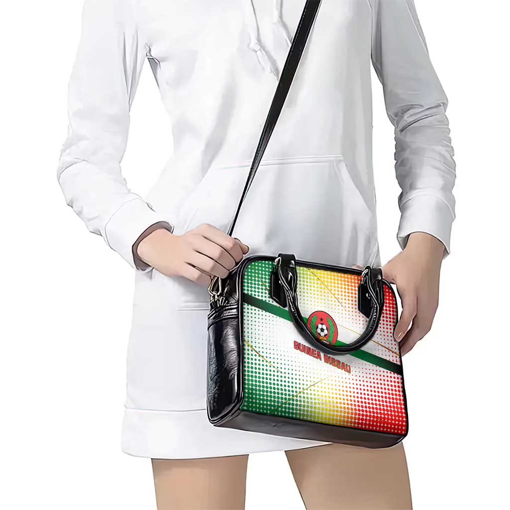 Guinea Bissau Shoulder Handbag with White Green Red Gradient Design TS04