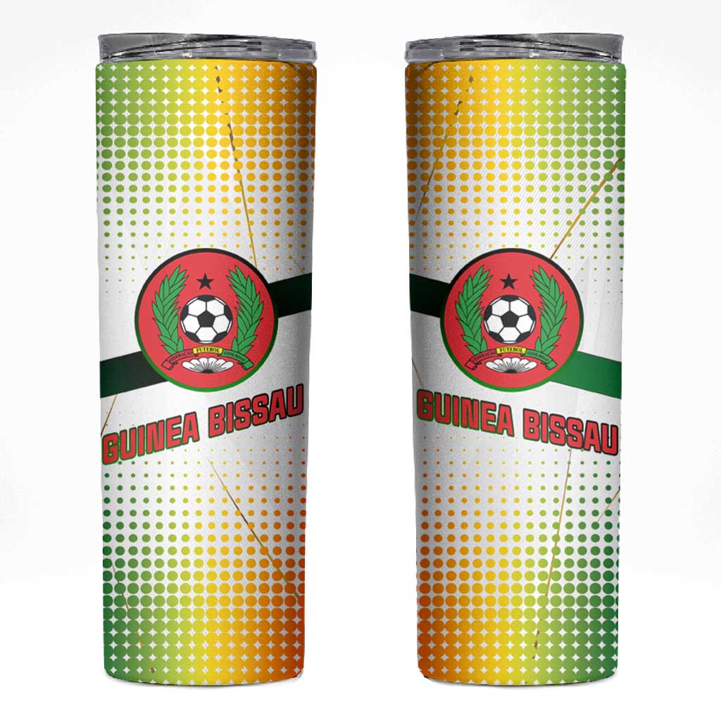 Guinea Bissau Skinny Tumbler White Green Red Gradient TS04
