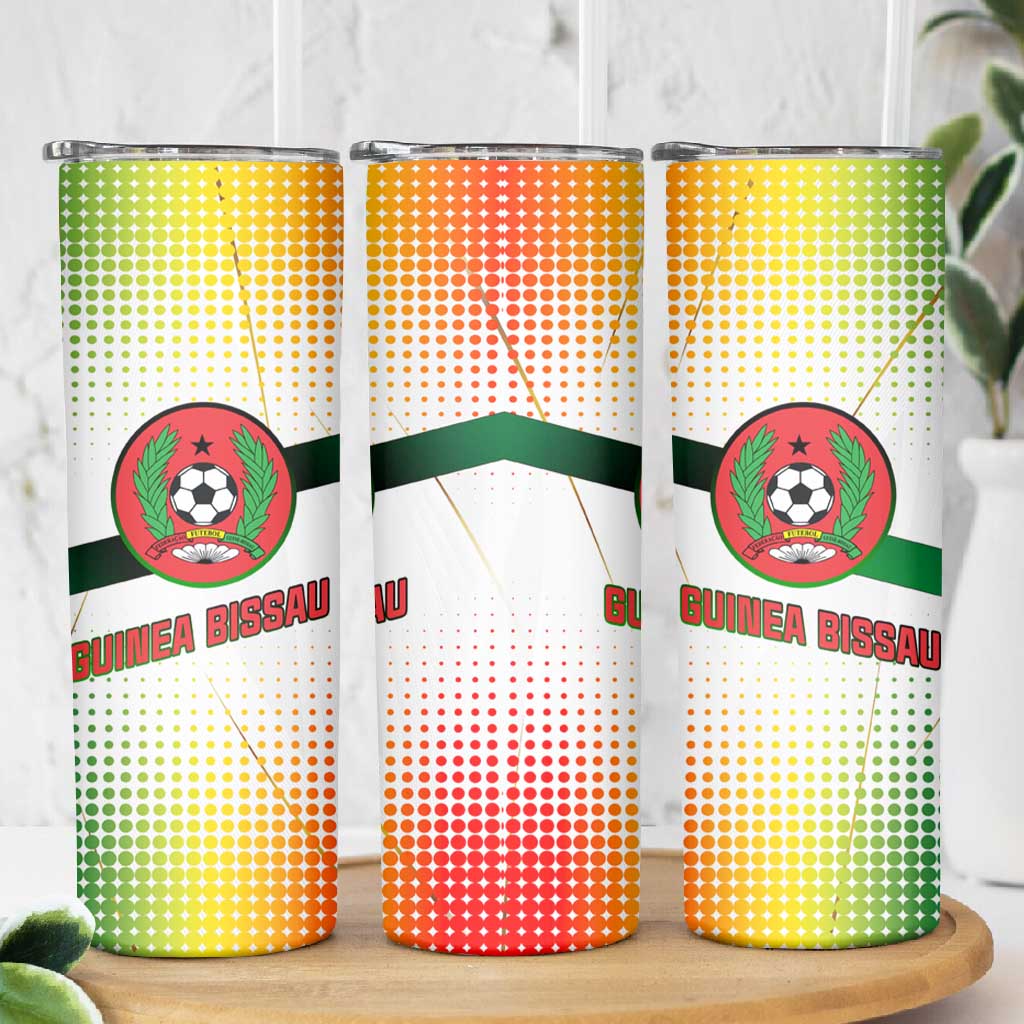 Guinea Bissau Skinny Tumbler White Green Red Gradient TS04