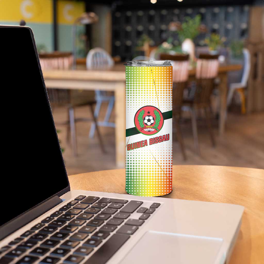 Guinea Bissau Skinny Tumbler White Green Red Gradient TS04