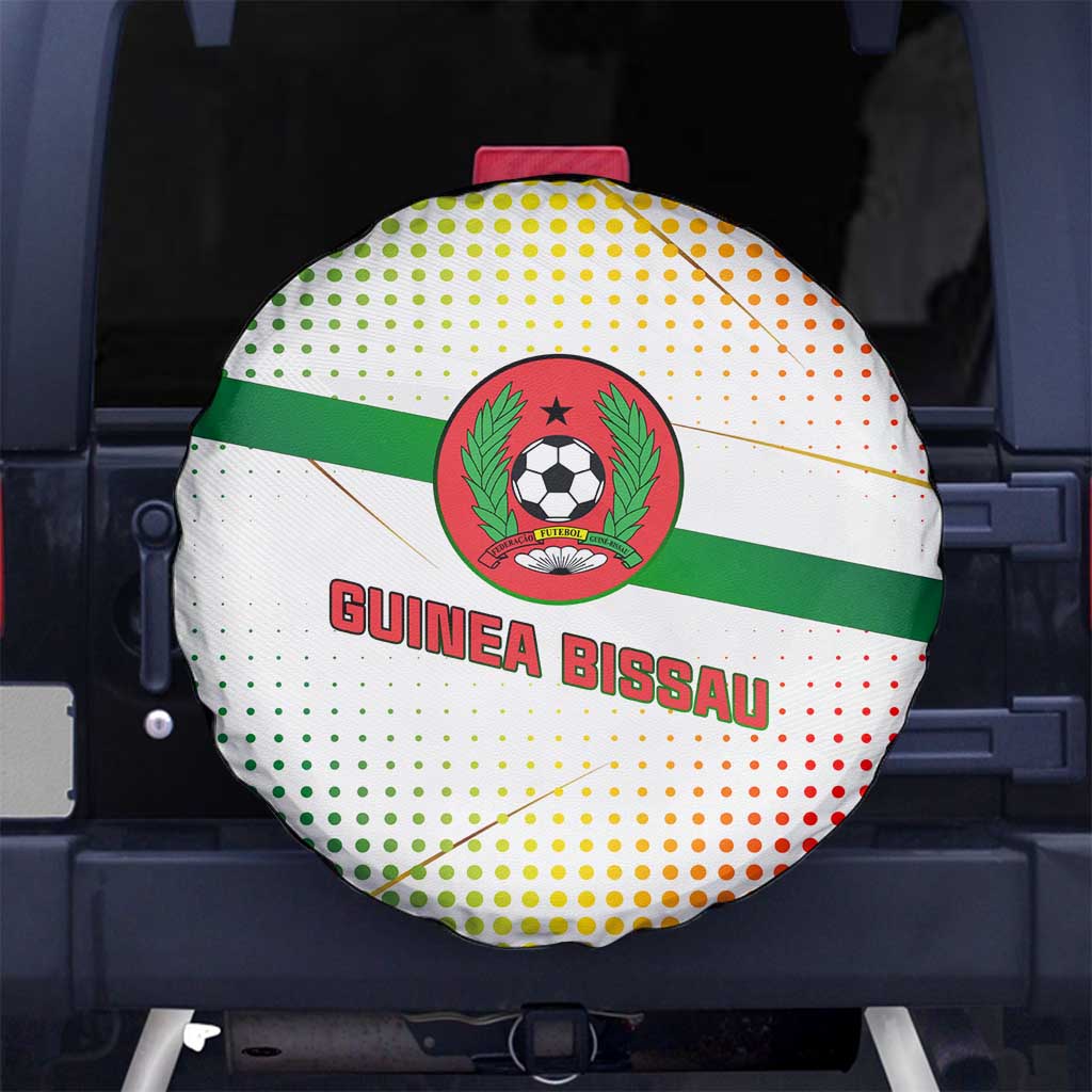 Guinea Bissau Spare Tire Cover with White Green Red Gradient Design TS04
