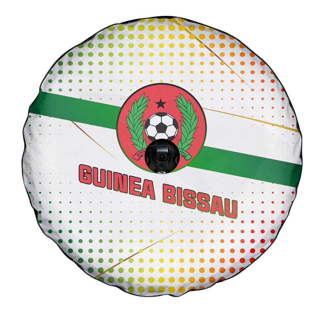 Guinea Bissau Spare Tire Cover with White Green Red Gradient Design TS04