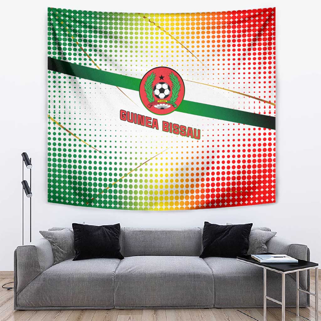 Guinea Bissau Tapestry White Green Red Gradient TS04