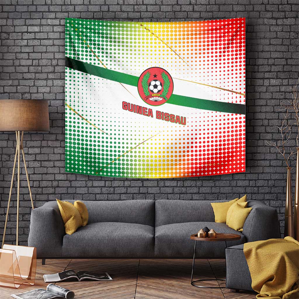 Guinea Bissau Tapestry White Green Red Gradient TS04