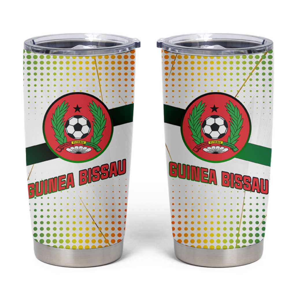 Guinea Bissau Tumbler Cup White Green Red Gradient TS04