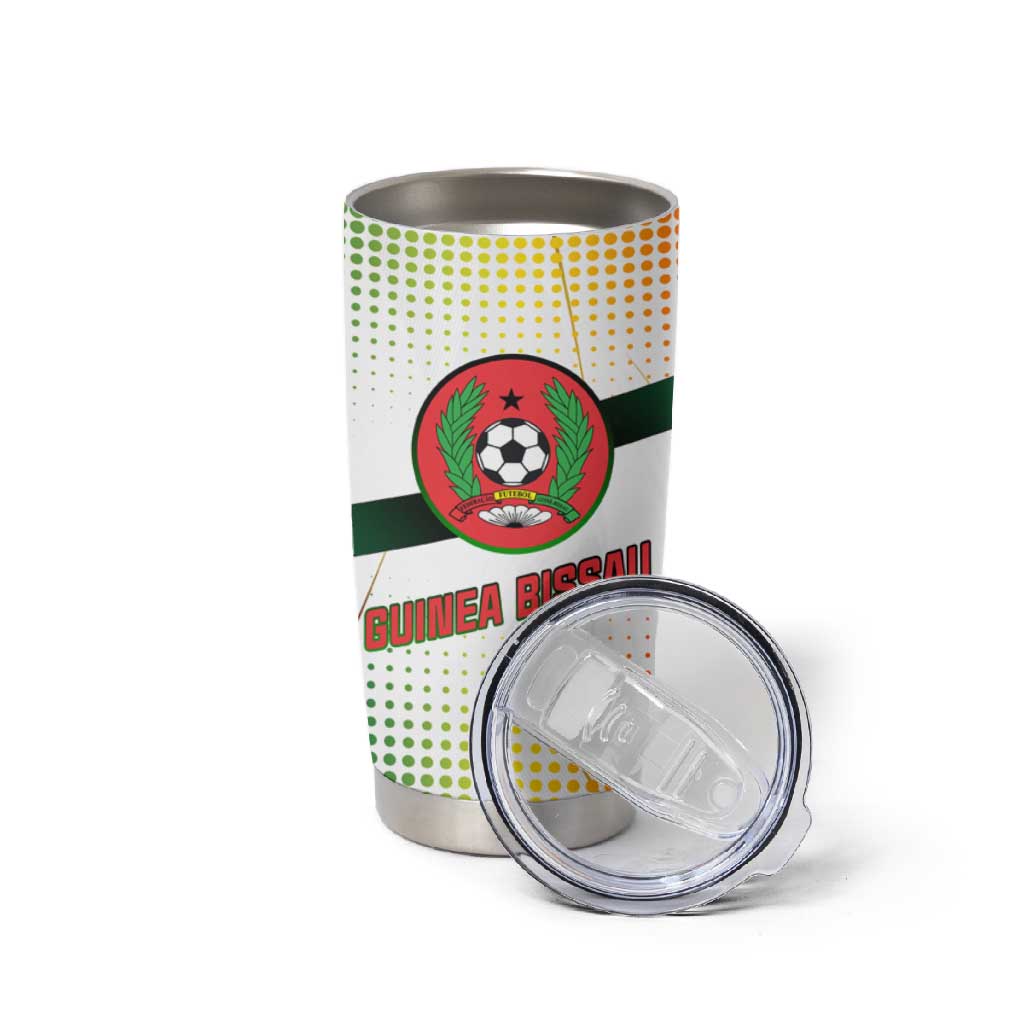 Guinea Bissau Tumbler Cup White Green Red Gradient TS04
