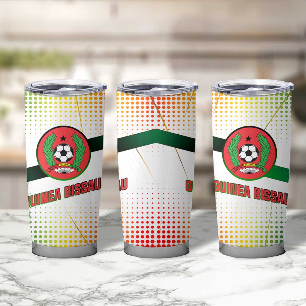 Guinea Bissau Tumbler Cup White Green Red Gradient TS04