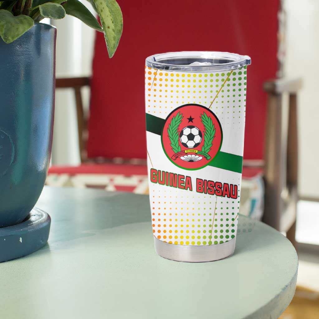 Guinea Bissau Tumbler Cup White Green Red Gradient TS04