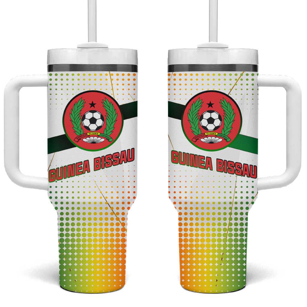 Guinea Bissau Tumbler With Handle White Green Red Gradient TS04