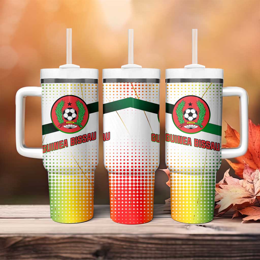 Guinea Bissau Tumbler With Handle White Green Red Gradient TS04