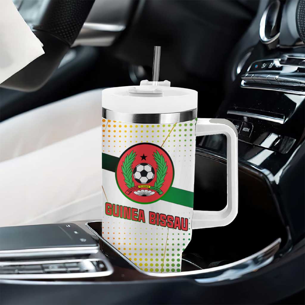 Guinea Bissau Tumbler With Handle White Green Red Gradient TS04