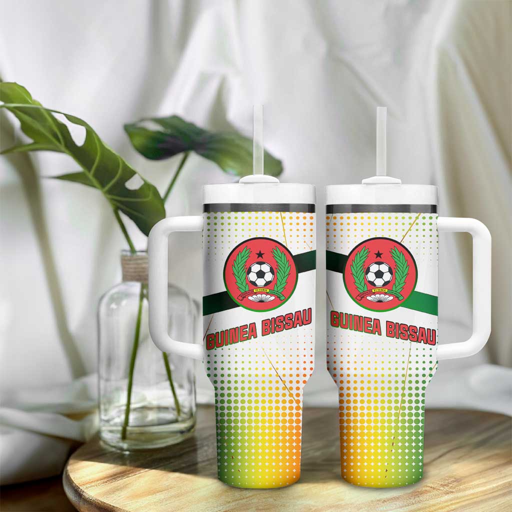Guinea Bissau Tumbler With Handle White Green Red Gradient TS04