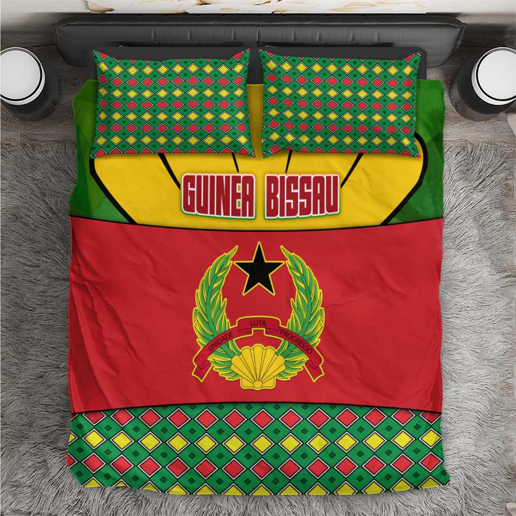 Guinea Bissau Bedding Set Red Yellow Green Geometric TS04