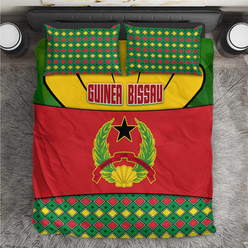 Guinea Bissau Bedding Set Red Yellow Green Geometric TS04
