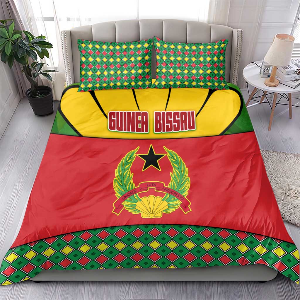 Guinea Bissau Bedding Set Red Yellow Green Geometric TS04