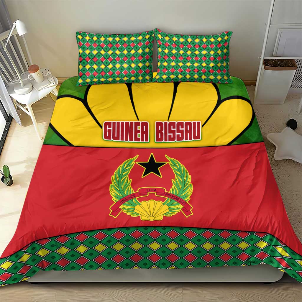 Guinea Bissau Bedding Set Red Yellow Green Geometric TS04