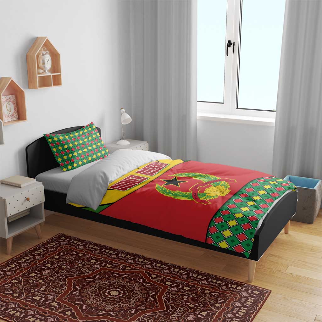 Guinea Bissau Bedding Set Red Yellow Green Geometric TS04