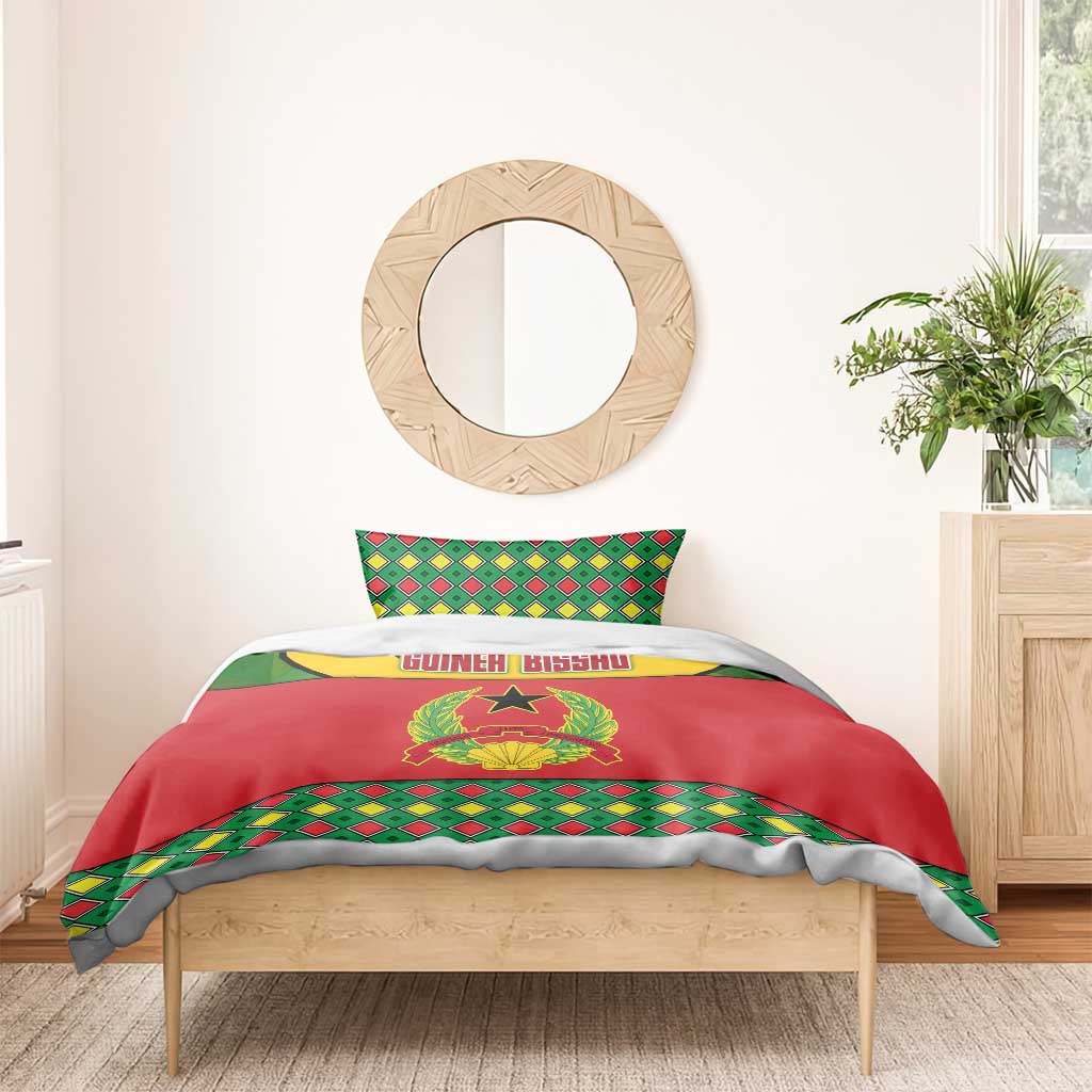Guinea Bissau Bedding Set Red Yellow Green Geometric TS04