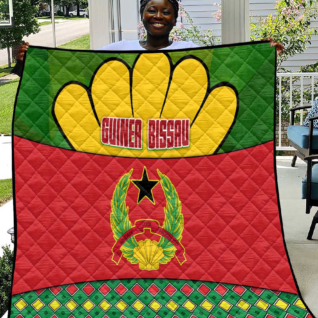 Guinea Bissau Quilt Red Yellow Green Geometric TS04