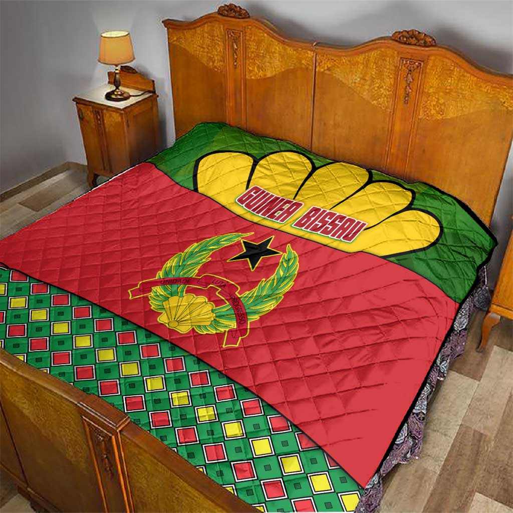 Guinea Bissau Quilt Red Yellow Green Geometric TS04