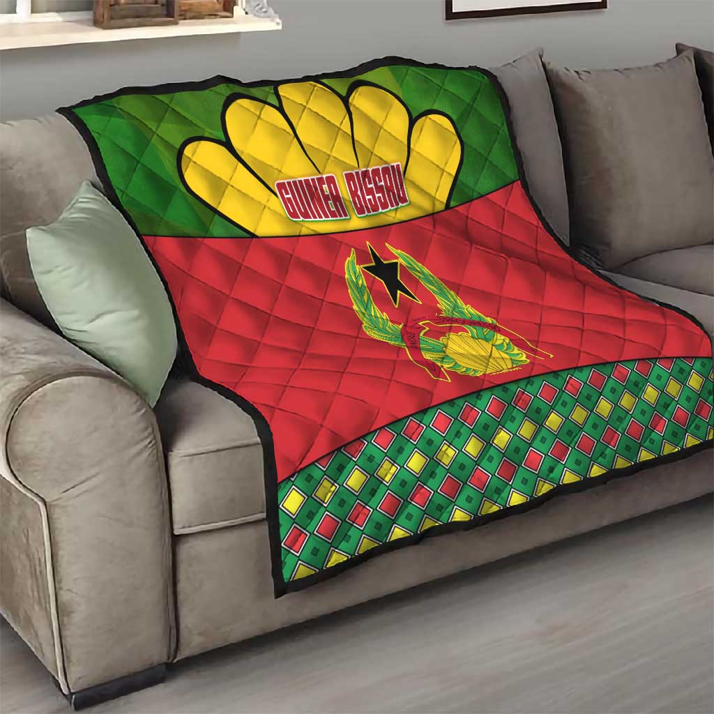 Guinea Bissau Quilt Red Yellow Green Geometric TS04