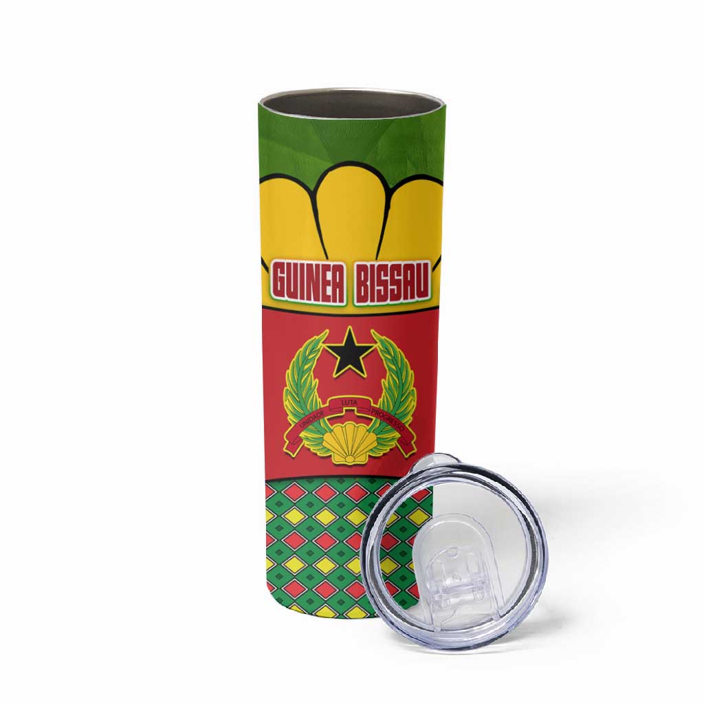 Guinea Bissau Skinny Tumbler Red Yellow Green Geometric TS04