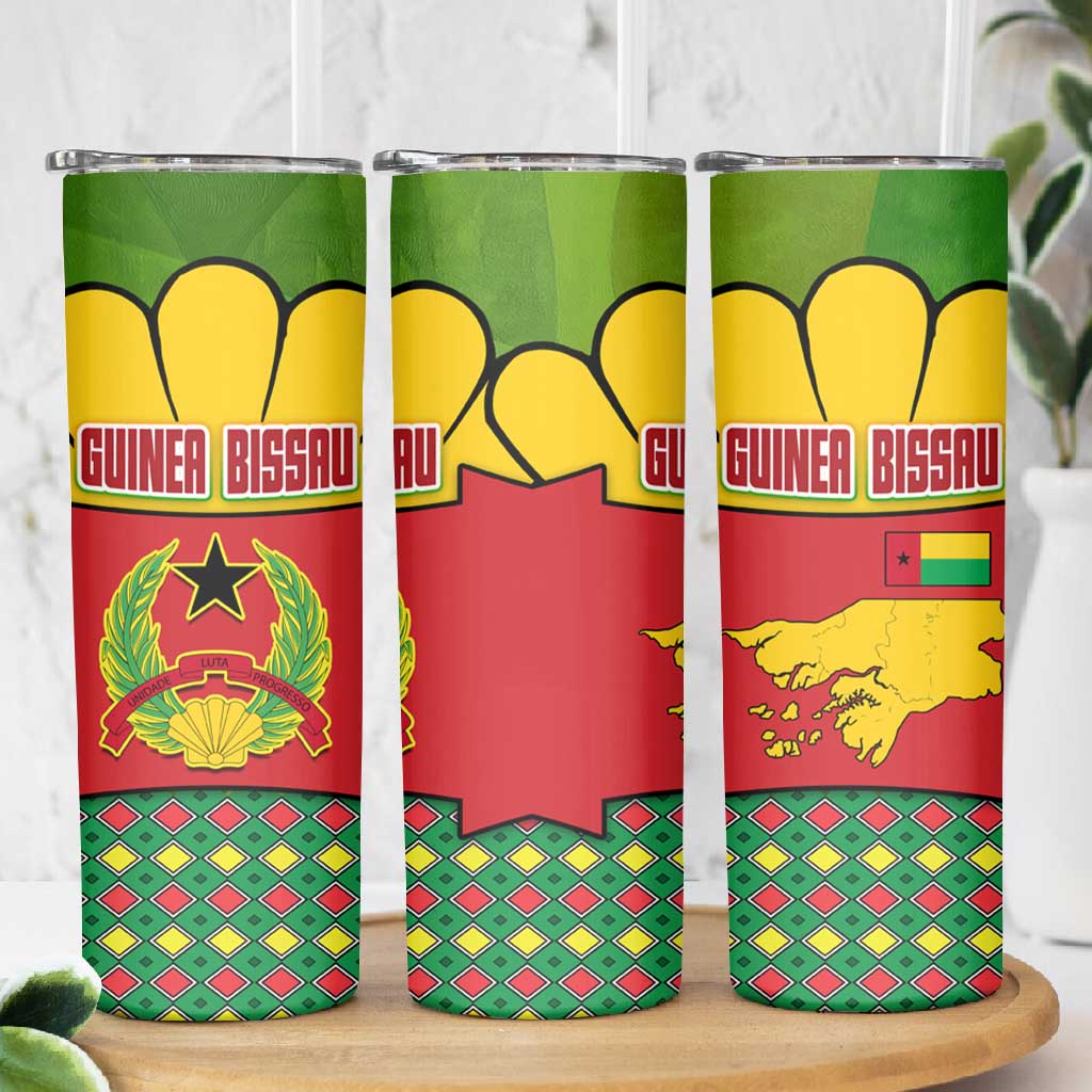 Guinea Bissau Skinny Tumbler Red Yellow Green Geometric TS04