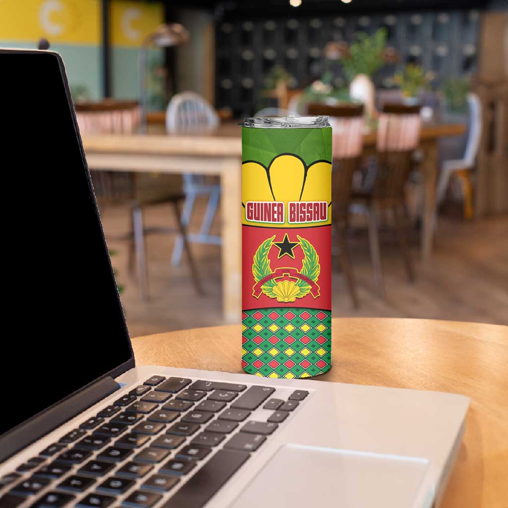 Guinea Bissau Skinny Tumbler Red Yellow Green Geometric TS04