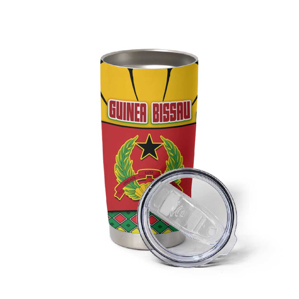 Guinea Bissau Tumbler Cup Red Yellow Green Geometric TS04