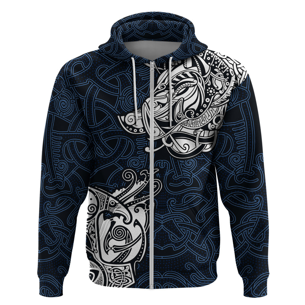 Viking Hoodie Legendary Viking Boar and Intricate Norse Patterns TS04