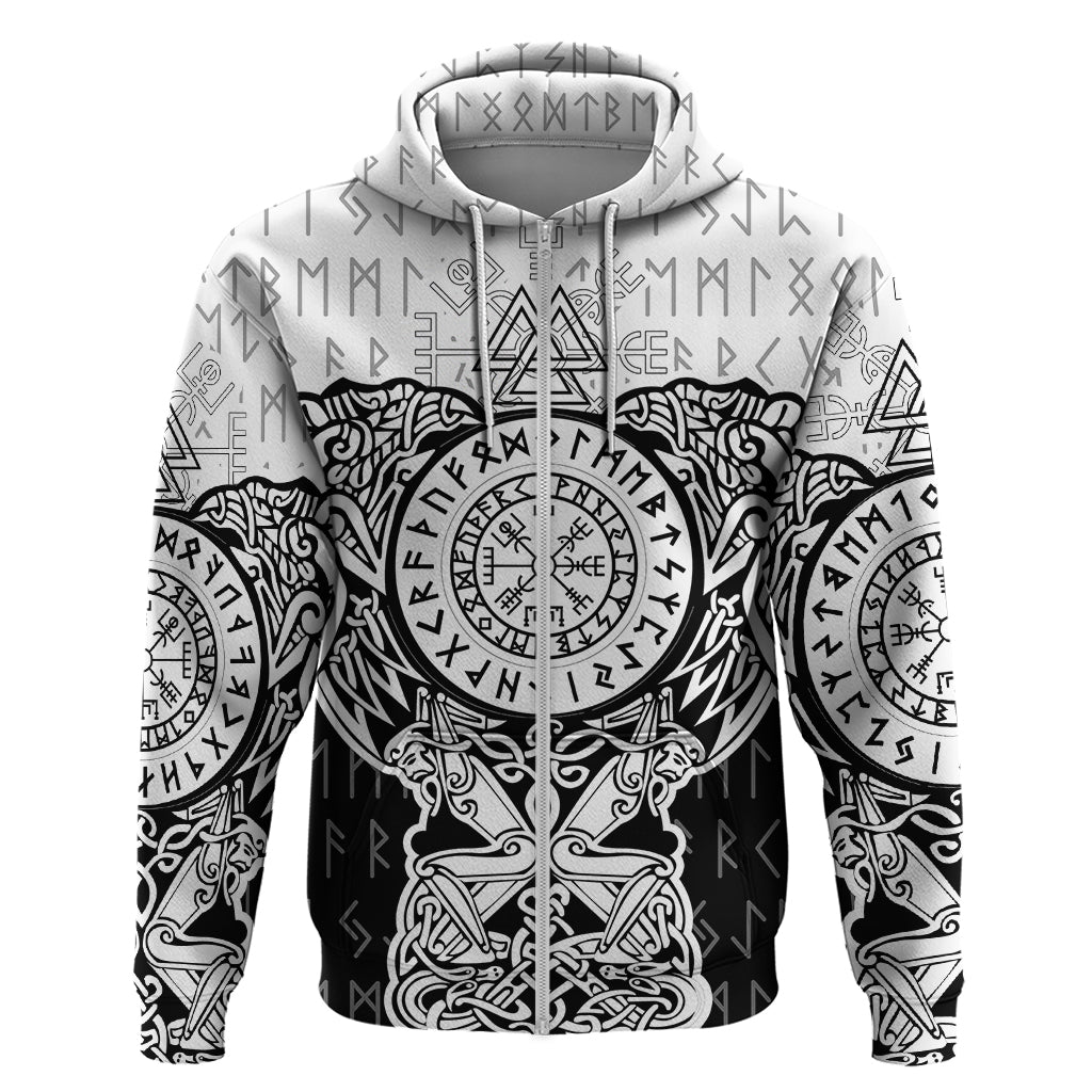 Viking Tattoo Hoodie Hugin And Munin Asgardian Ravens Grunge Art TS04
