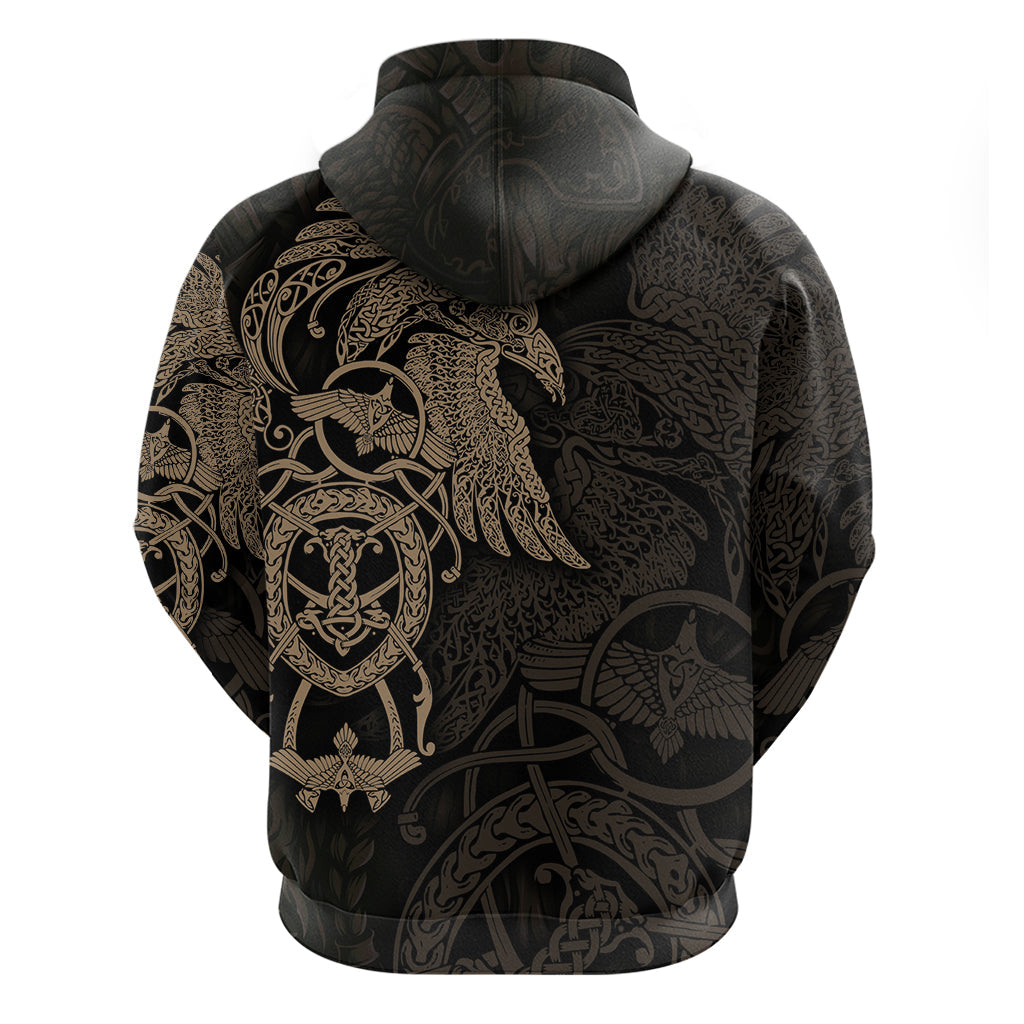 Viking Raven Hoodie Wisdom in Flight TS04