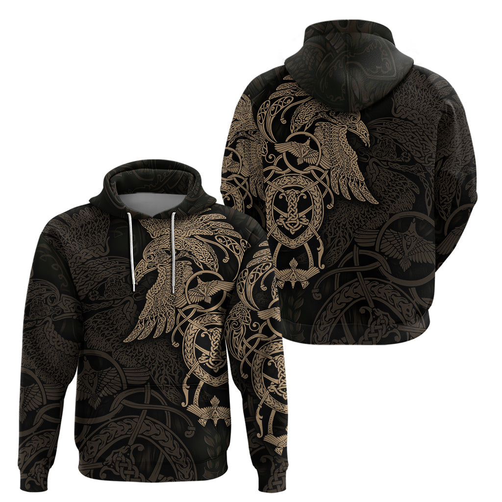 Viking Raven Hoodie Wisdom in Flight TS04