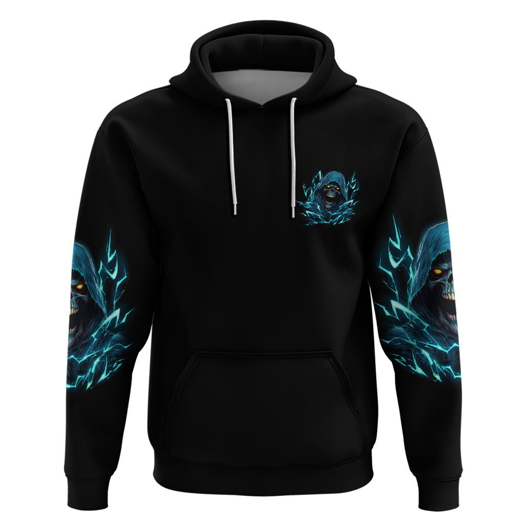 Warning To Avoid Injury Mad Reaper Skull Hoodie TS04