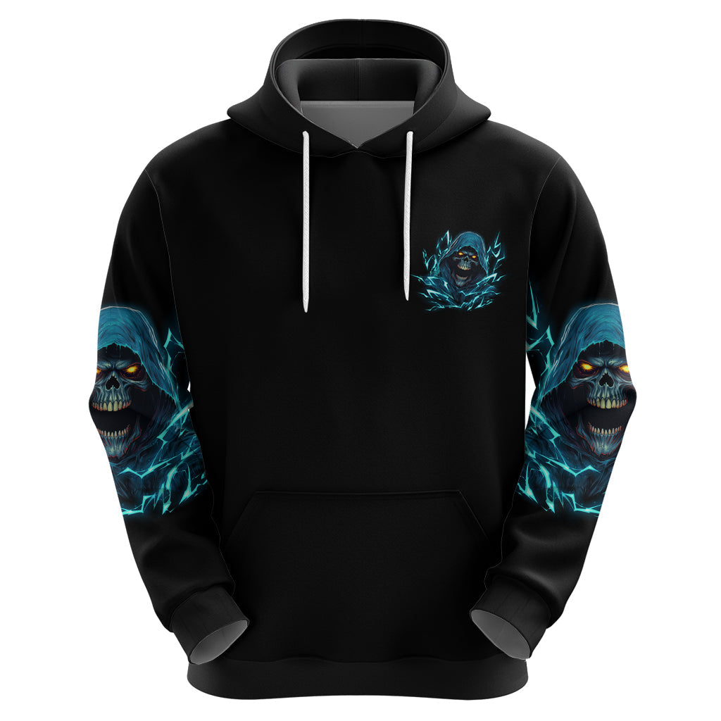 Warning To Avoid Injury Mad Reaper Skull Hoodie TS04