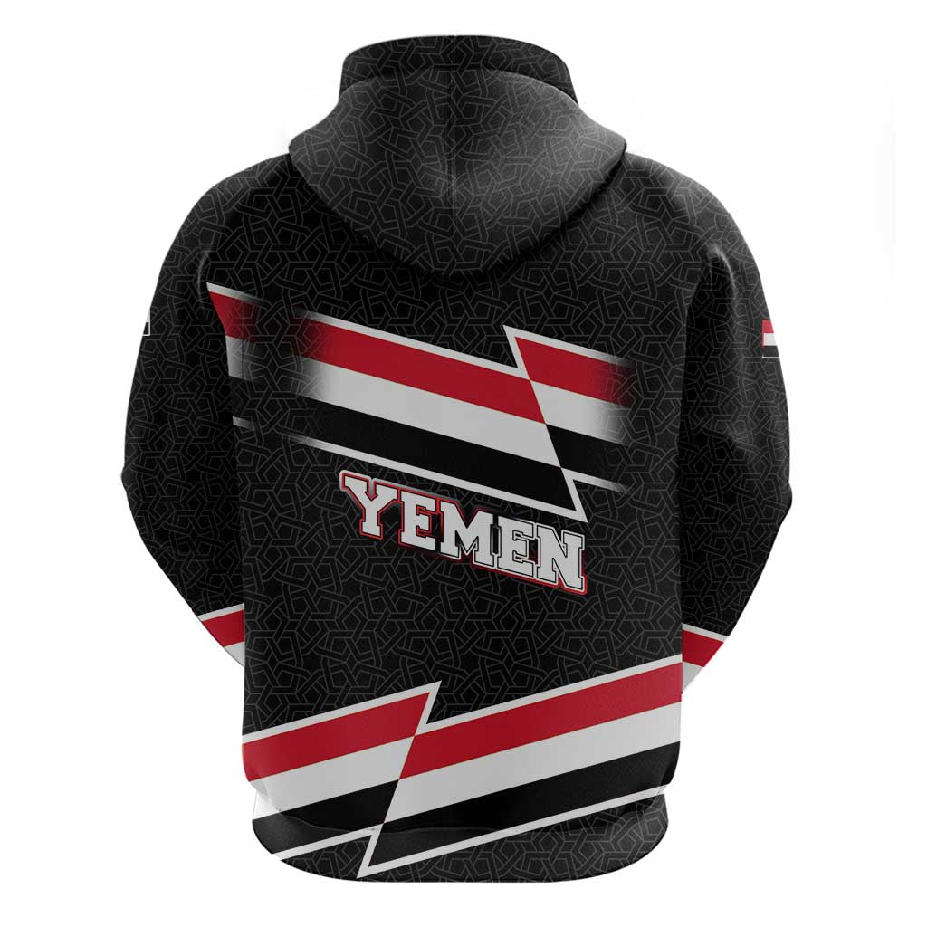 Yemen Hoodie with National Eagle Emblem and Flag Stripe Design TS04