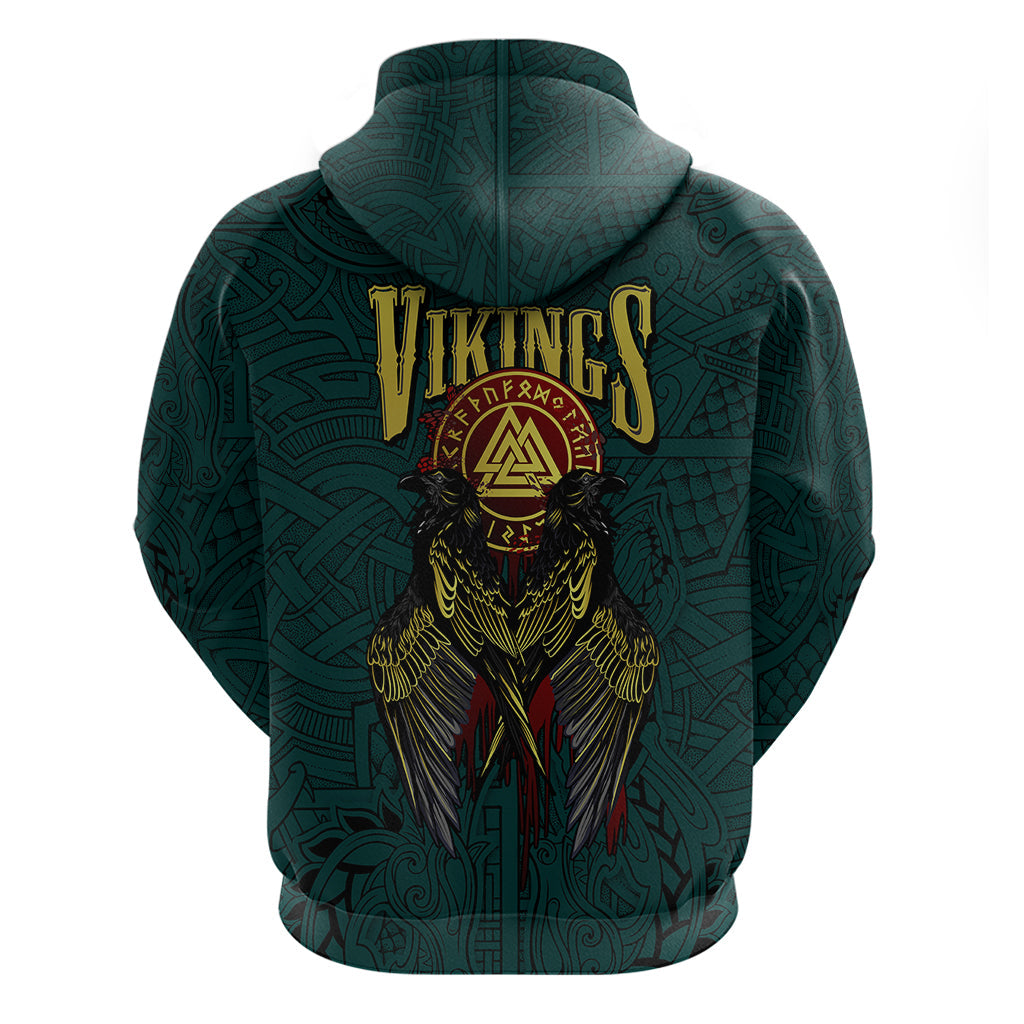 Viking Hoodie Ravens - Hugin And Munin TS04