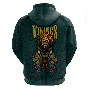 Viking Hoodie Ravens - Hugin And Munin TS04