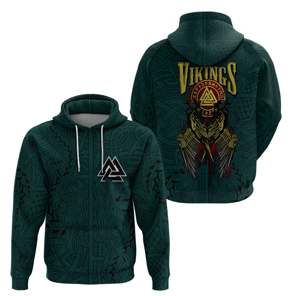 Viking Hoodie Ravens - Hugin And Munin TS04