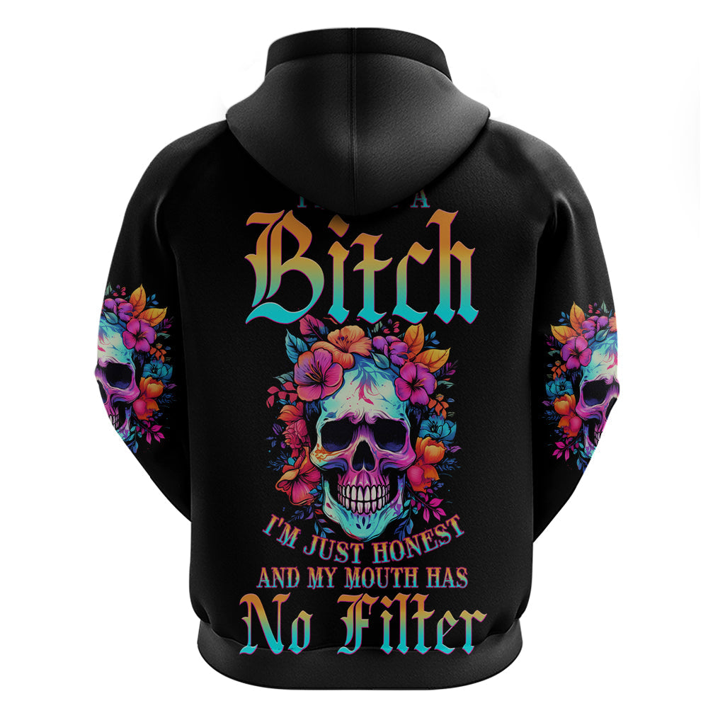 I'm Not A B I'm Just Honest Skull Roses Colorful Hoodie TS04