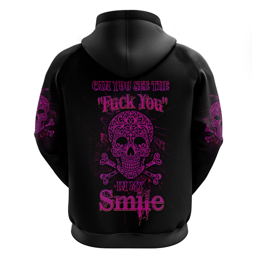 Can You See The F You Skull Rose Hoodie TS04