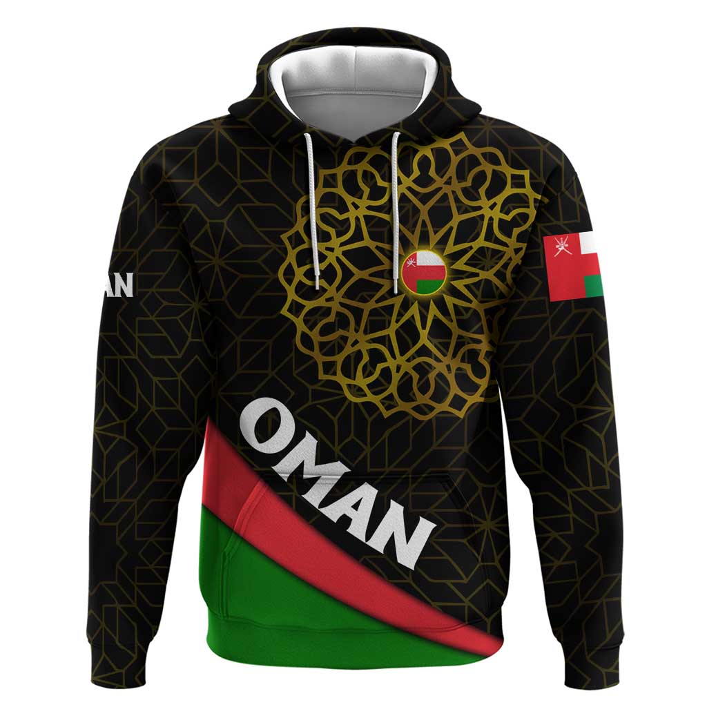 Oman Hoodie with Camel Landscape and Geometric Pattern Design TS04